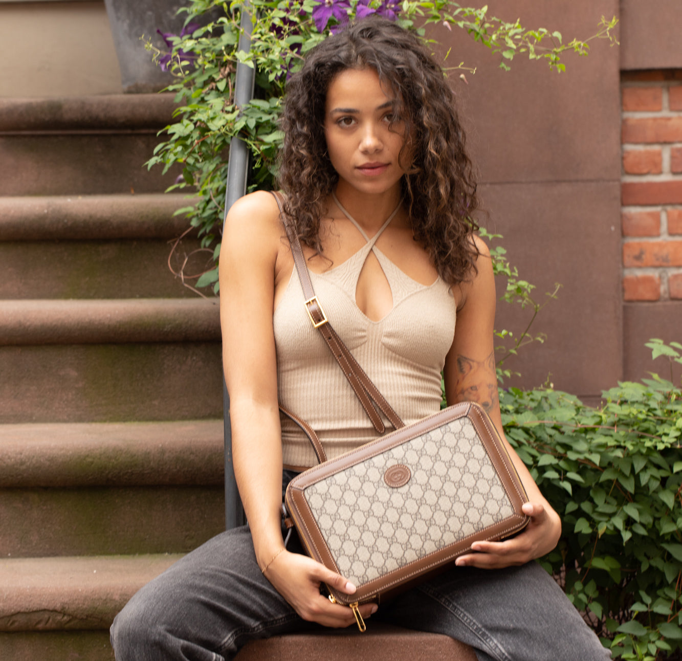 Gucci Vintage GG Plus Web Shoulder Bag - FINAL SALE | Gucci Handbags | Bag  Borrow or Steal